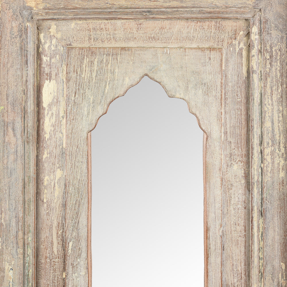 Mihrab Mirror Made From Old Teak Panel | Indigo Antiques