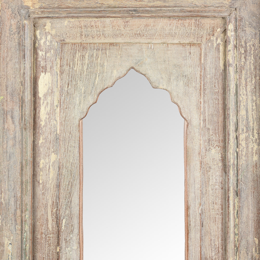 Mihrab Mirror Made From Old Teak Panel | Indigo Antiques