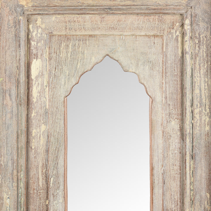 Mihrab Mirror Made From Old Teak Panel | Indigo Antiques