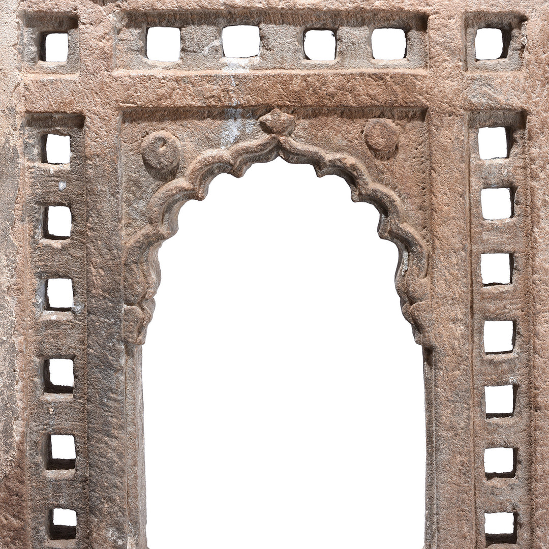 Arch Detail From Antique Indian Carved Stone Window | Indigo Antiques