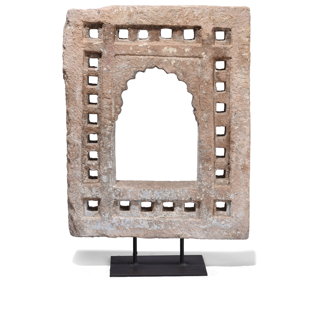Back Of Antique Indian Carved Stone Window | Indigo Antiques