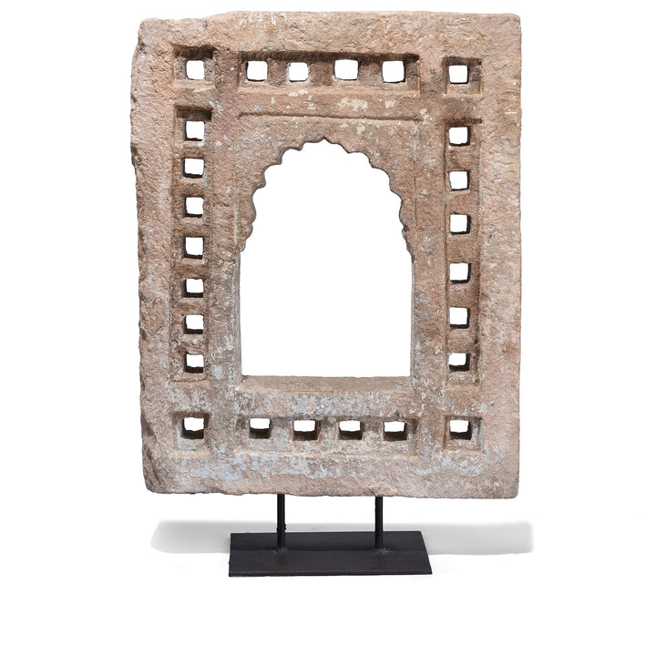 Back Of Antique Indian Carved Stone Window | Indigo Antiques