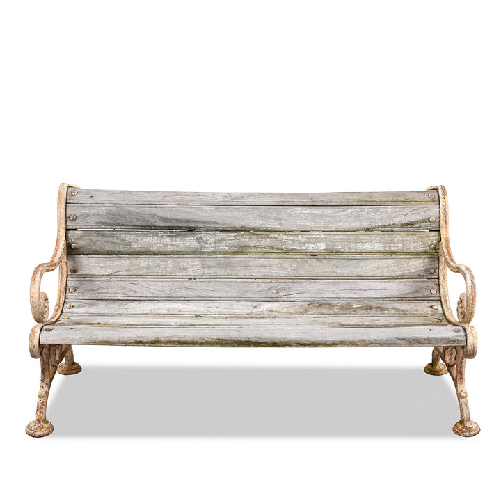 Cast Iron And Slatted Teak Bench - Ca 1900 | Indigo Antiques