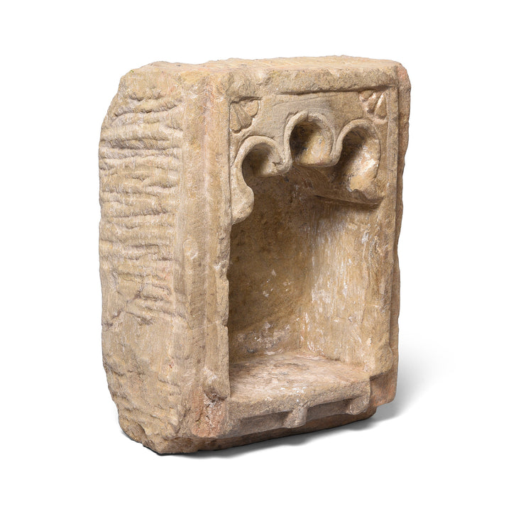 Side View Of Carved Stone Lamp Niche From Dungapur - 18thC