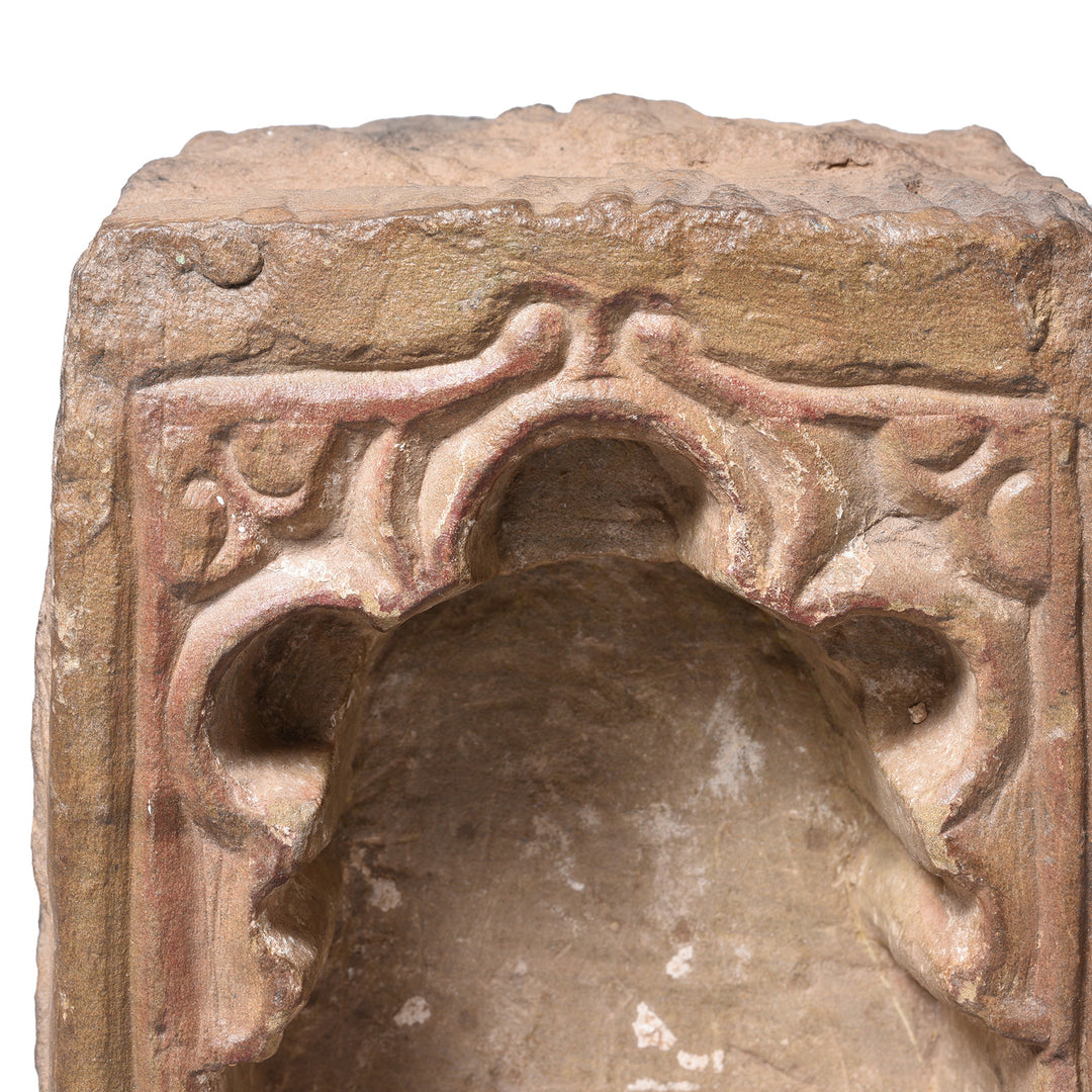 Carved Detail View Of Carved Stone Lamp Niche From Dungapur - 18thC
