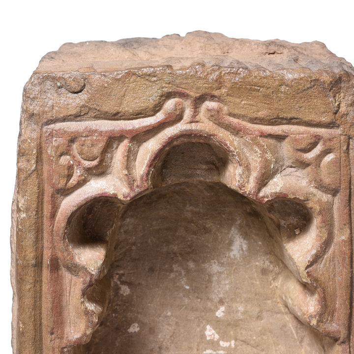 Carved Detail View Of Carved Stone Lamp Niche From Dungapur - 18thC