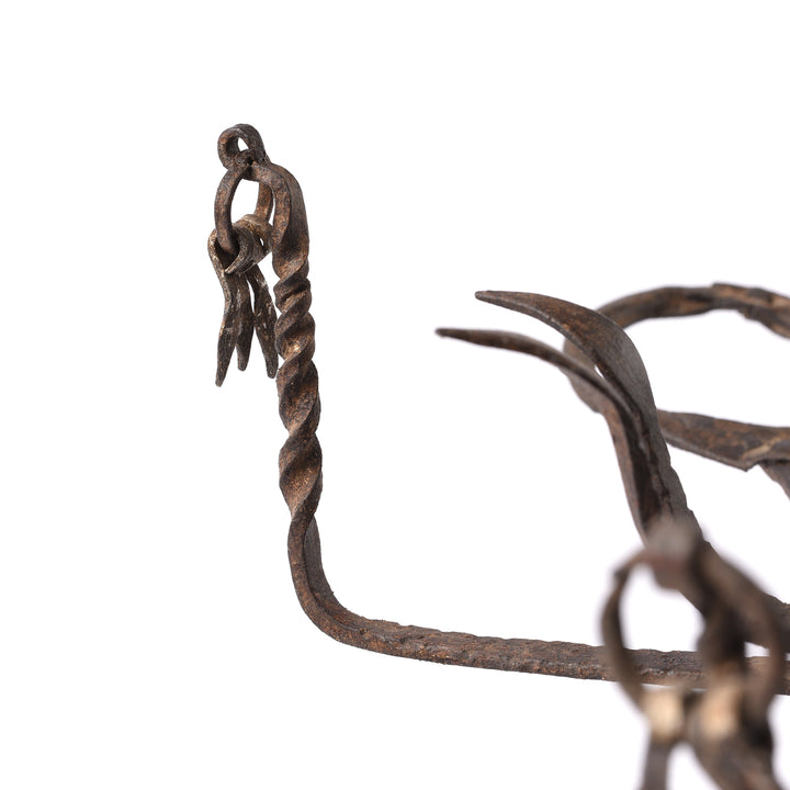 Detail From Antique Wrought Iron Opium Retort From Rajasthan - 19th Century | Indigo Antiques