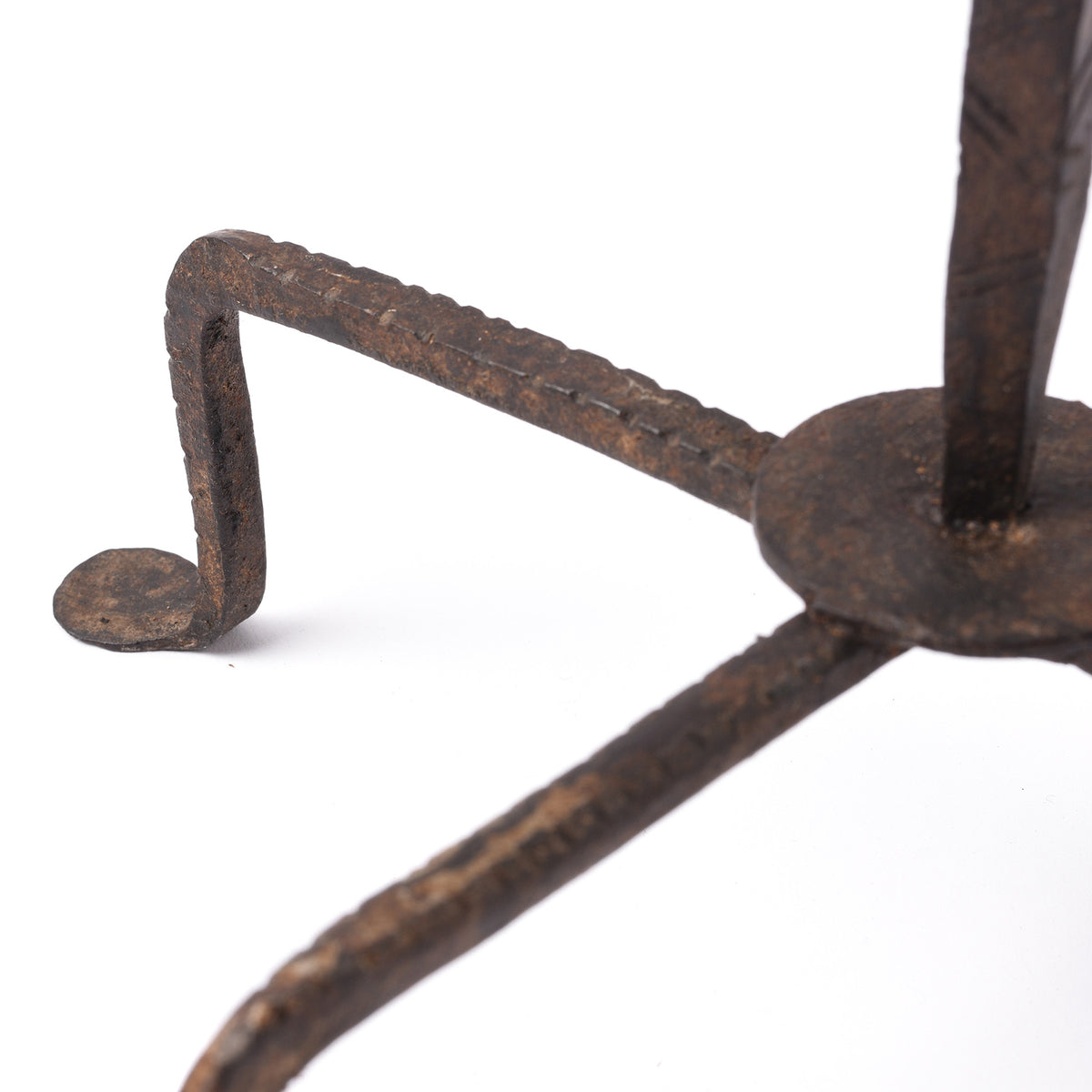 Leg Detail From Antique Wrought Iron Opium Retort From Rajasthan - 19th Century | Indigo Antiques