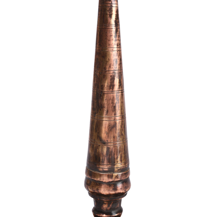 Stick Detail From Antique Indian Brass Candlestick From Rajasthan - 19thC | Indigo Antiques