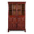 Antique Glazed Teak Almirah Cabinet With Sunburst Panels | Indigo Antiques
