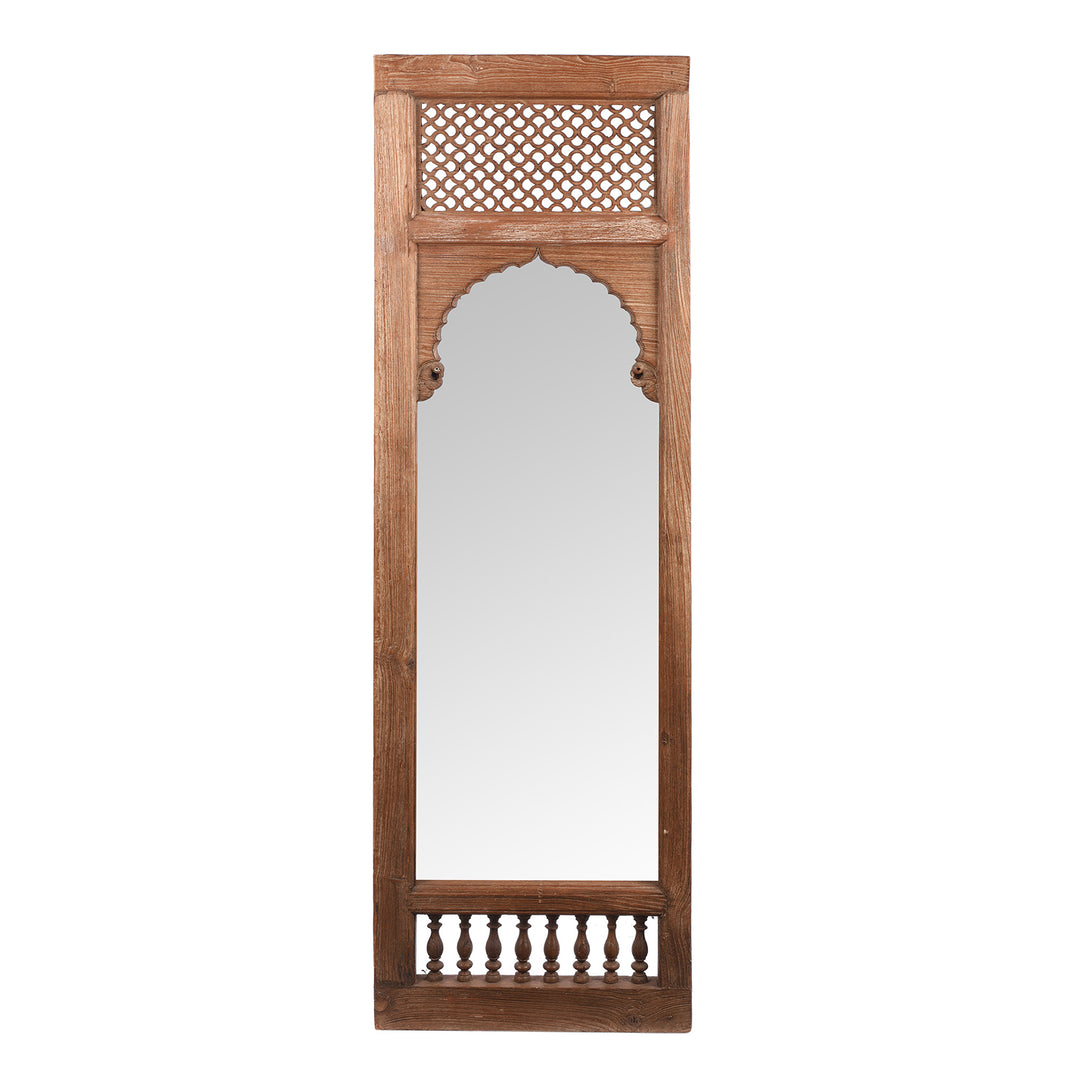 Antique Teak Window Mirror From Hyderabad - 19th Century | Indigo Antiques
