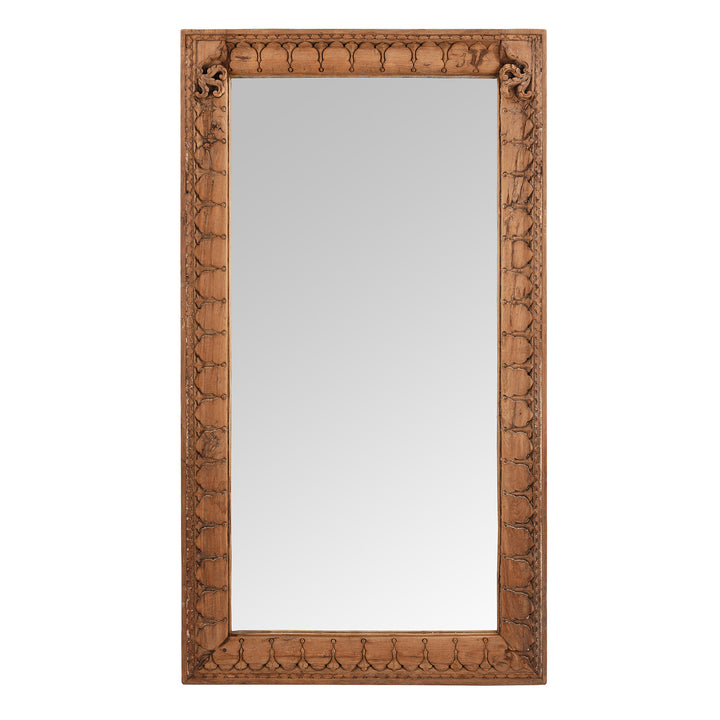 Mirror Made From An Old Teak Architrave From Gujarat - 19thC | Indigo Antiques