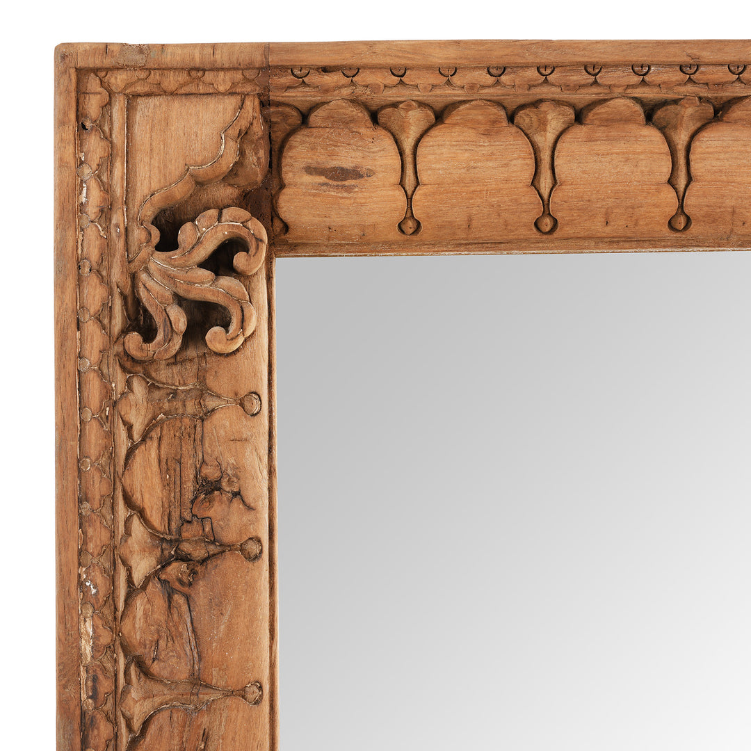 Mirror Made From An Old Teak Architrave From Gujarat - 19thC | Indigo Antiques