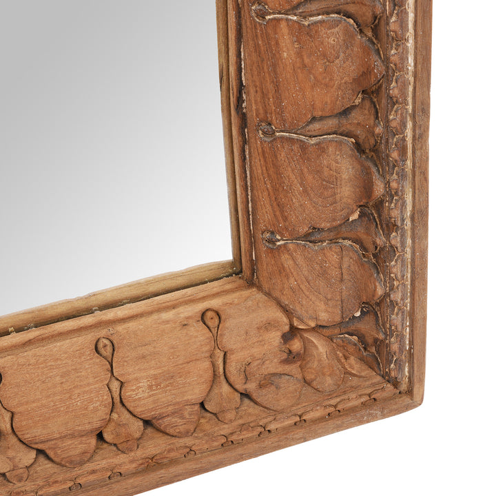 Mirror Made From An Old Teak Architrave From Gujarat - 19thC | Indigo Antiques
