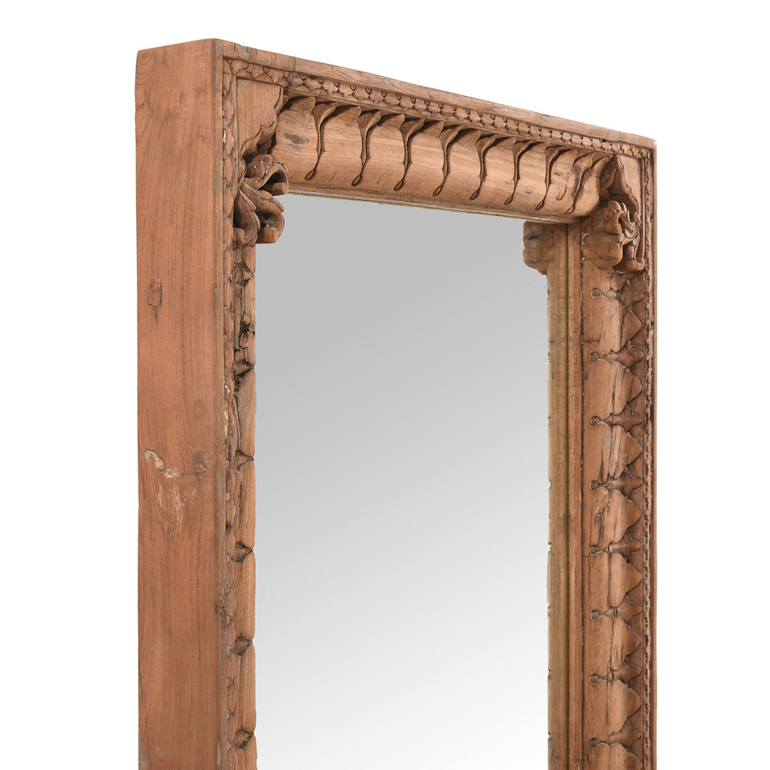 Mirror Made From An Old Teak Architrave From Gujarat - 19thC | Indigo Antiques
