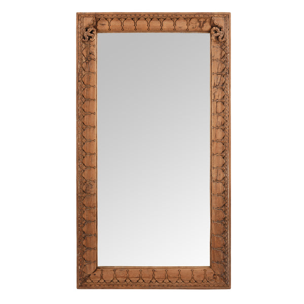 Indian Mirror Made From Reclaimed Teak - 19th Century