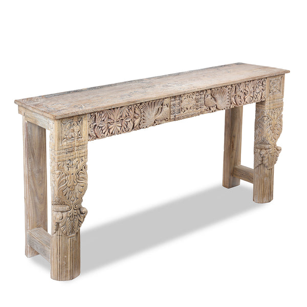Painted Console Table Made From Reclaimed Teak