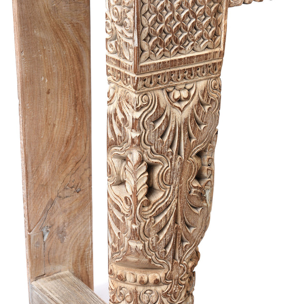 Reclaimed Teakwood Console Table With Painted Finish