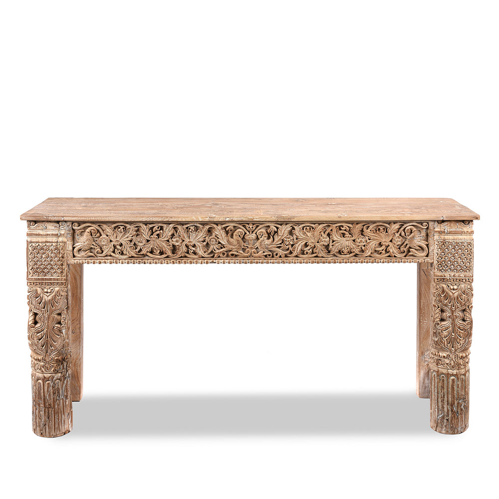 Reclaimed Teakwood Console Table With Painted Finish | Indigo Antiques