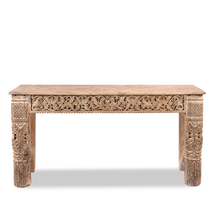 Reclaimed Teakwood Console Table With Painted Finish | Indigo Antiques