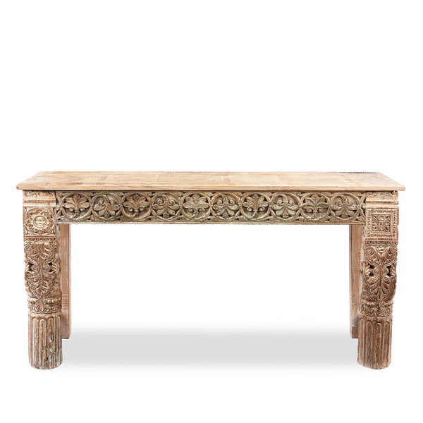 Console Table Made From Reclaimed Teak