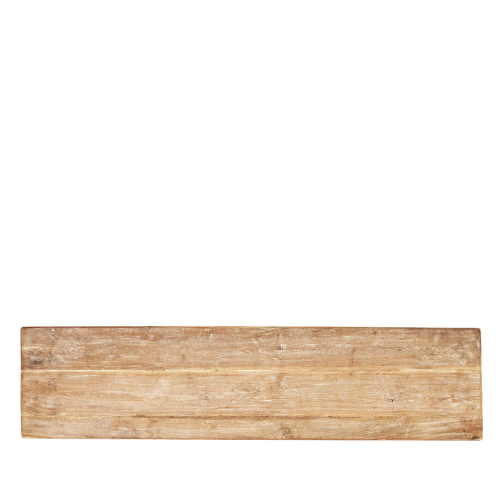 Top Down View Of Painted Reclaimed Teak Console Table | Indigo Antiques
