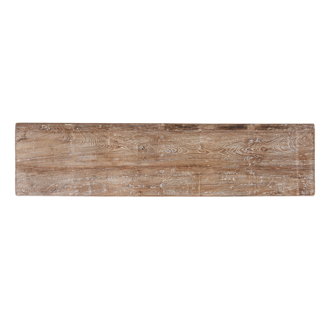 Top Down View Of Painted Reclaimed Teak Console Table | Indigo Antiques