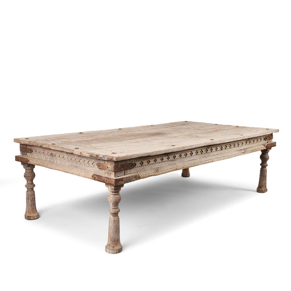 Carved Teak Takhat From Hyderabad  - 19th Century
