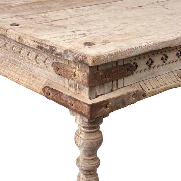 Carved Teak Takhat From Hyderabad  - 19th Century