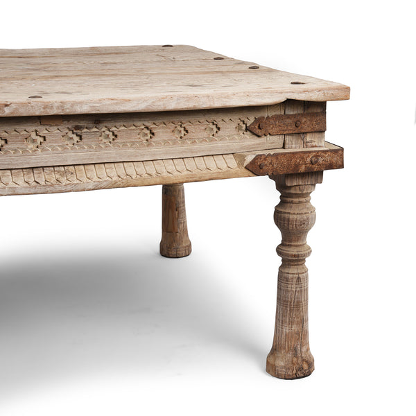 Carved Teak Takhat From Hyderabad  - 19th Century