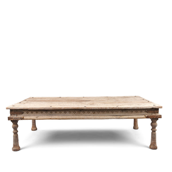 Carved Teak Takhat From Hyderabad  - 19th Century