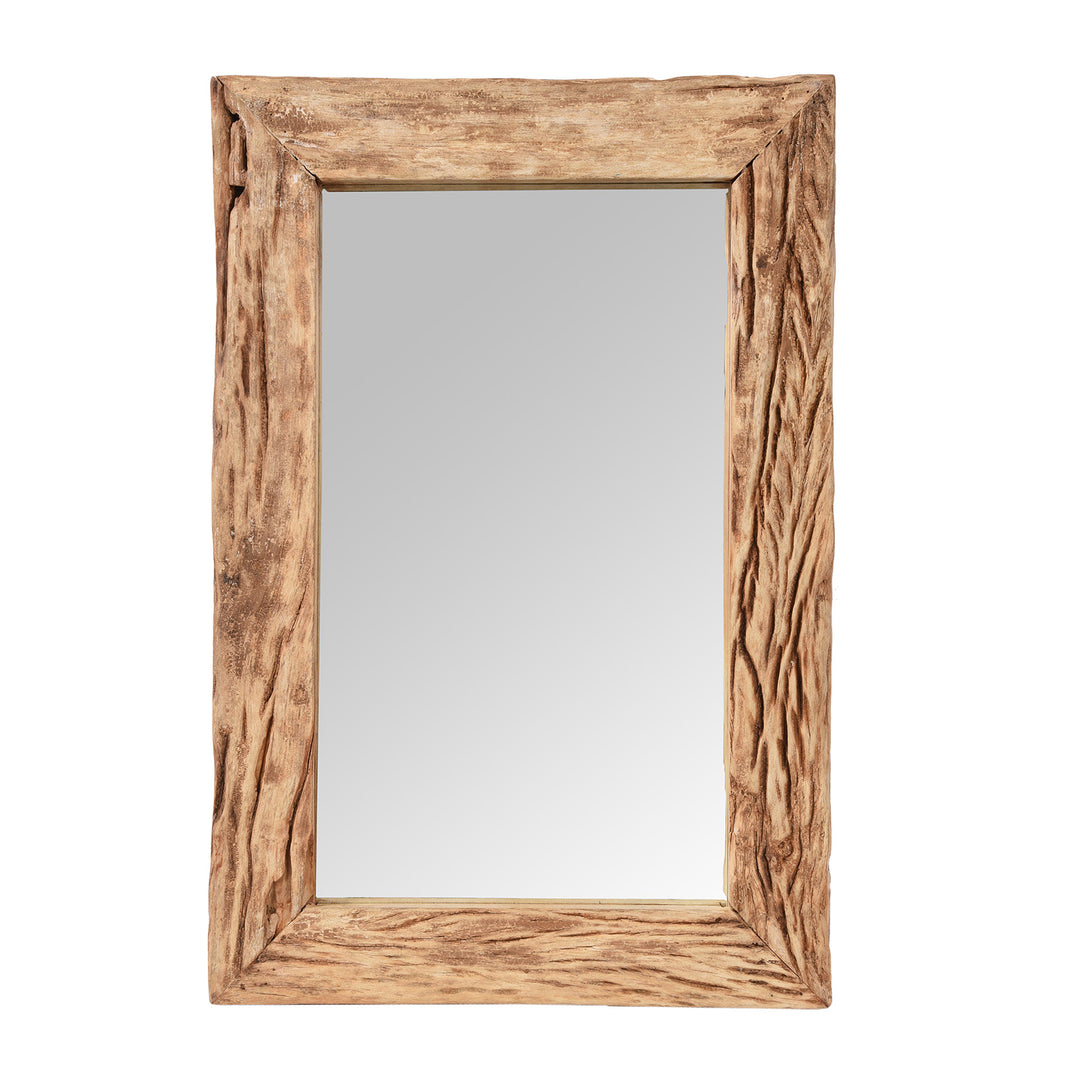 Rustic Bleached Driftwood Mirror