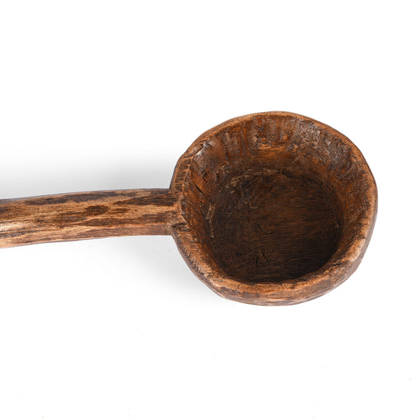 Vintage Wooden Spoon From Banswara - Early 20th Century
