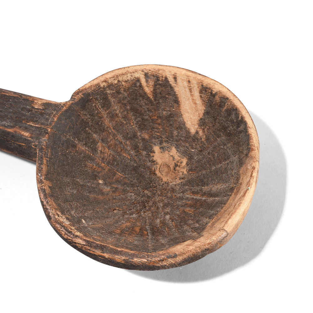 Detail From Vintage Carved Wooden Spoon From Banswara | Indigo Antiques