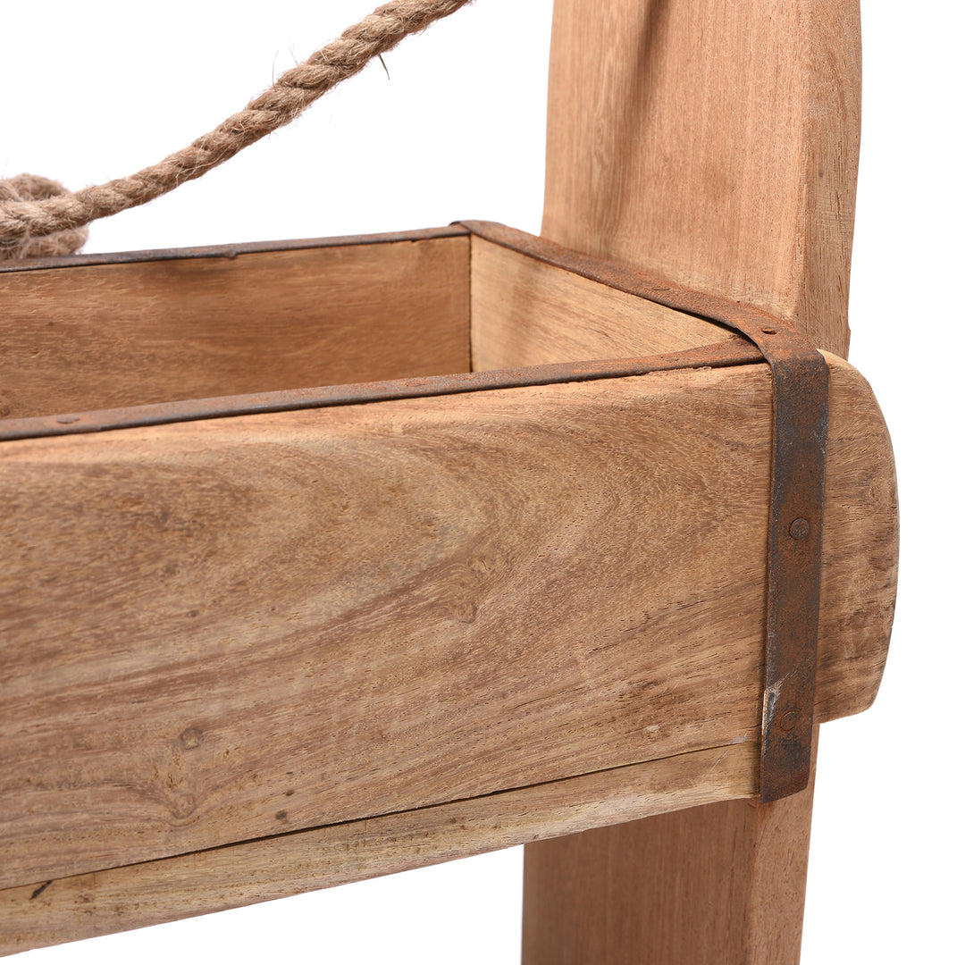 Detail From Wall Shelf Made From Vintage Wood Brick Moulds | Indigo Antiques