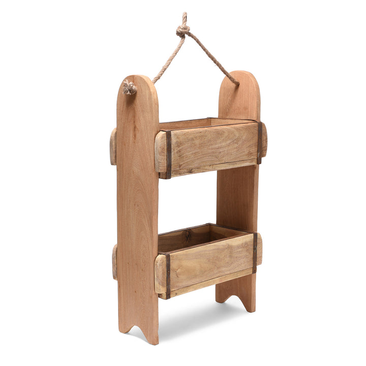 Wall Shelf Made From Vintage Wood Brick Moulds | Indigo Antiques