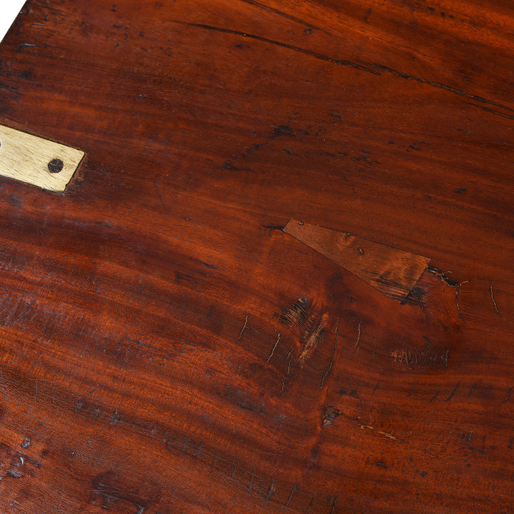 Repair Detail From Antique Brass Bound Teak Military Chest | Indigo Antiques