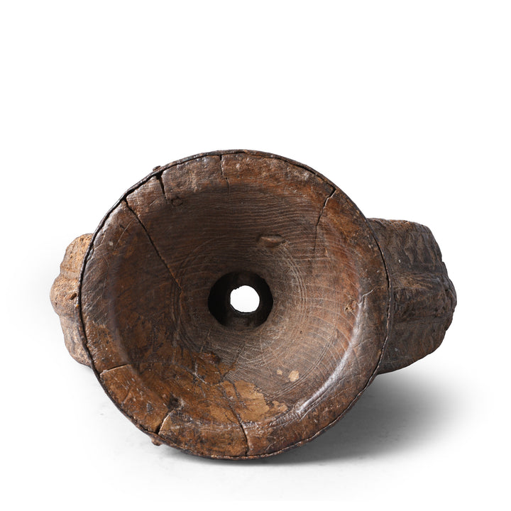 Interior Of Antique Indian Carved Seed Drill From Maharashtra | Indigo Antiques