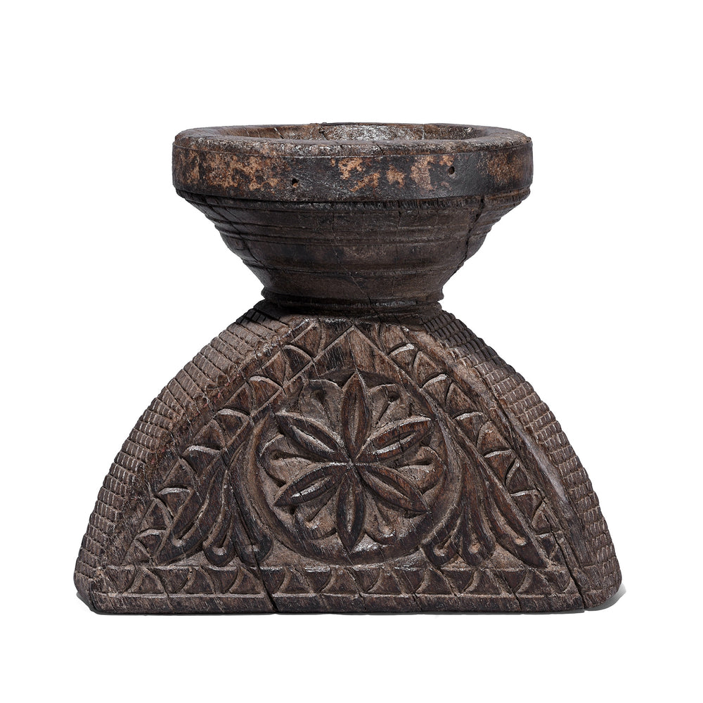 Antique Carved Teak Seed Drill From Gujarat | Indigo Antiques