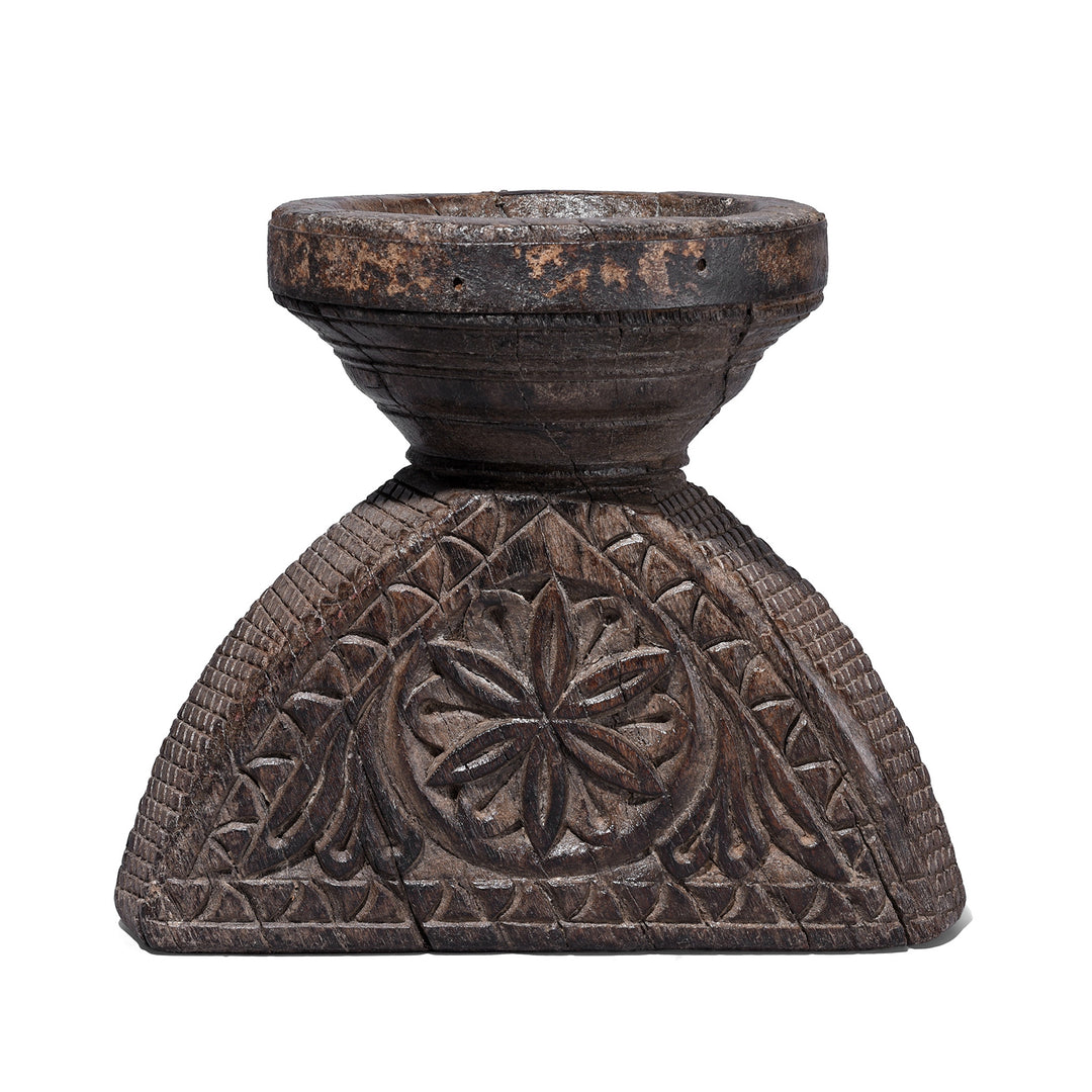 Antique Carved Teak Seed Drill From Gujarat | Indigo Antiques