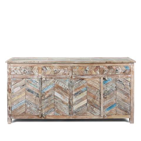 4 Door Sideboard Made From Reclaimed Teak