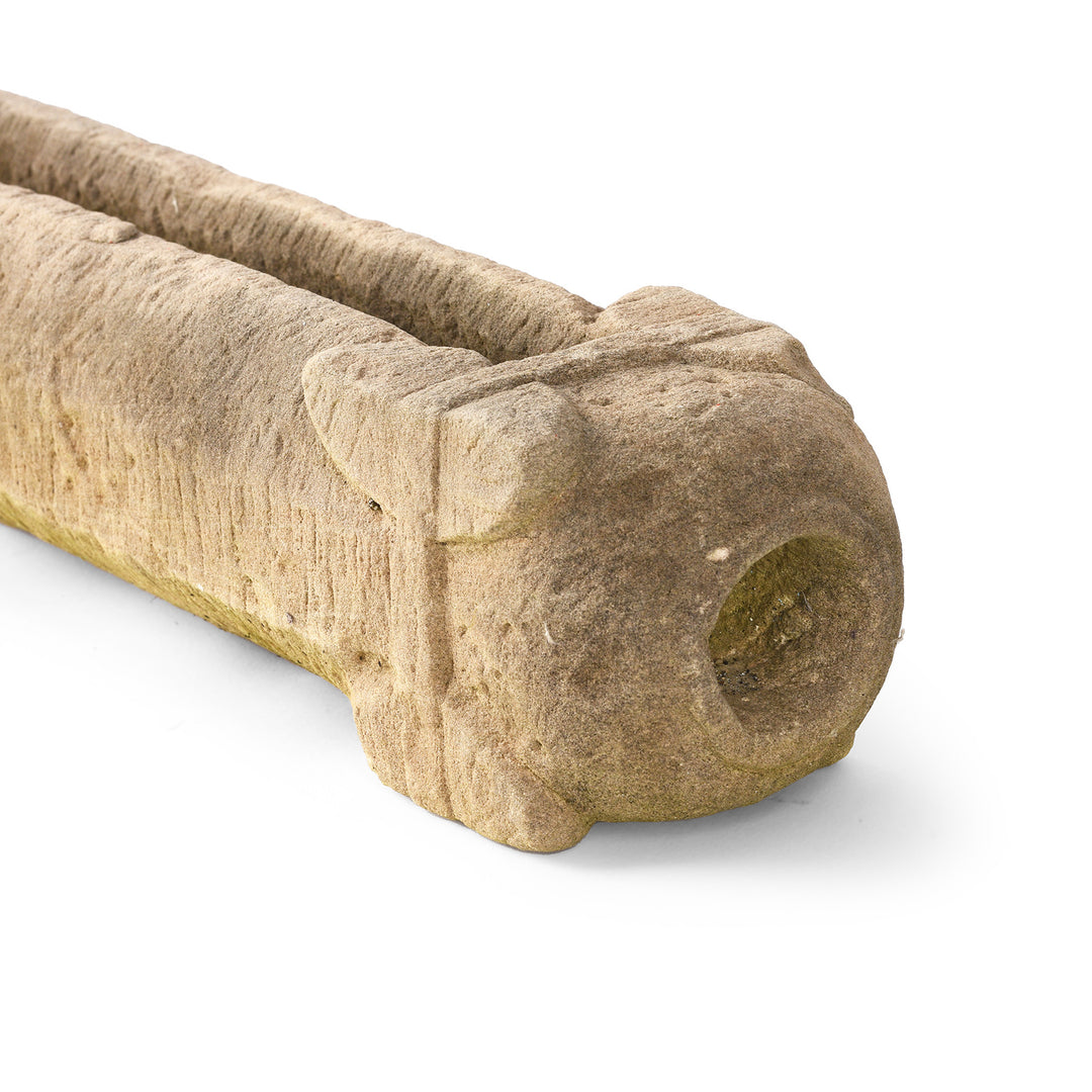 Detail From The Carved End Of Carved Stone Water Spout From Kutch | Indigo Antiques