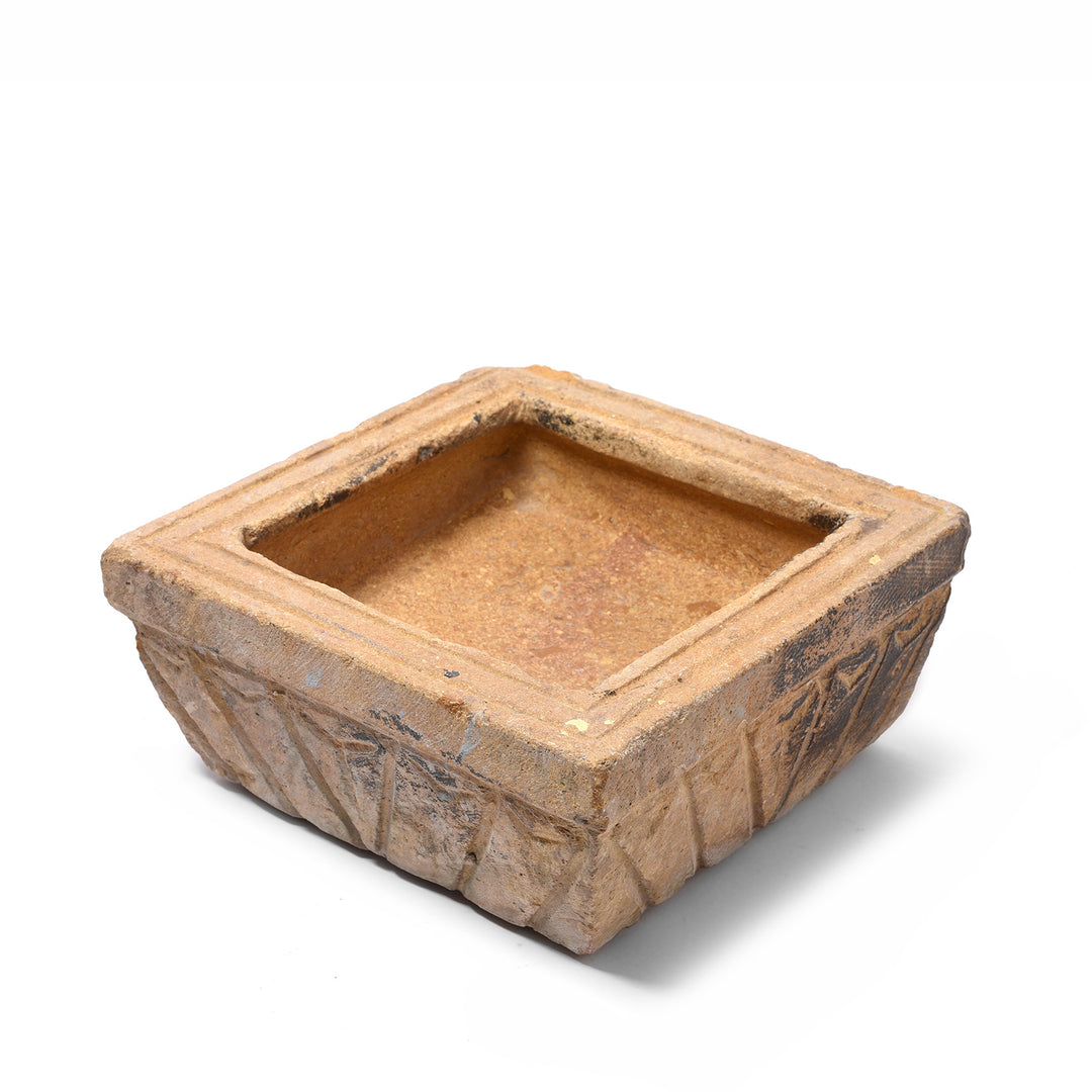 Carved Stone Bird Bath From Rajasthan - Ca 1920's | Indigo Antiques