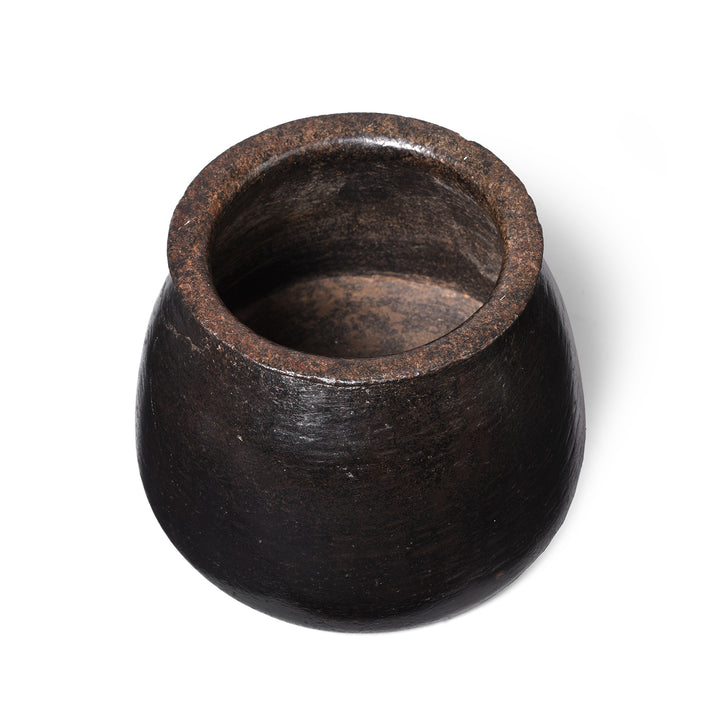 Vintage Indian Stone Plant Pot - Ca 1920's | Indigo Antiques