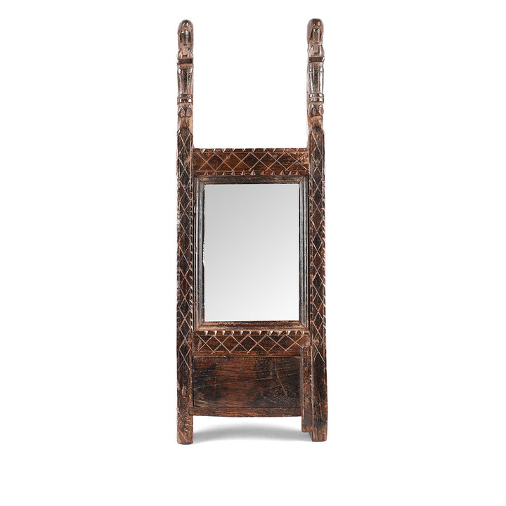 Carved Teak Mirror From The Banswara Tribal Region - 19th Century | Indigo Antiques