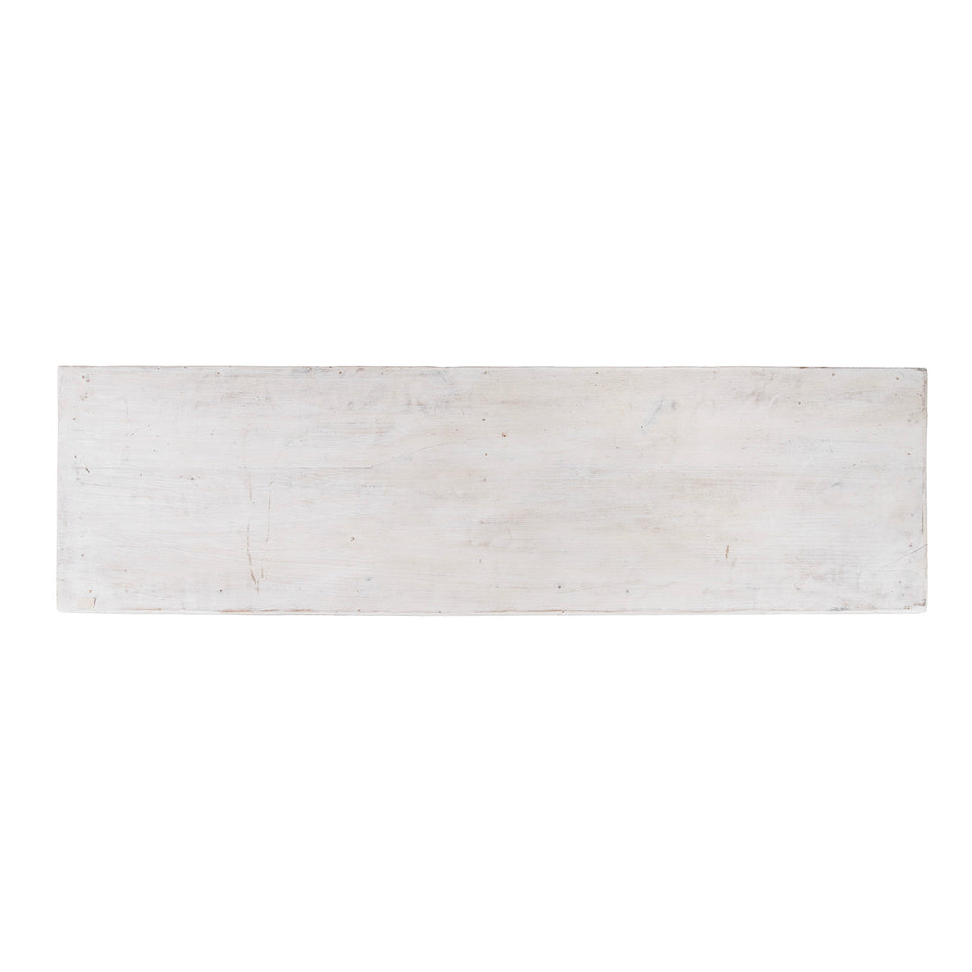 Top Down View Of Reclaimed Teakwood Console Table With Painted Finish | Indigo Antiques