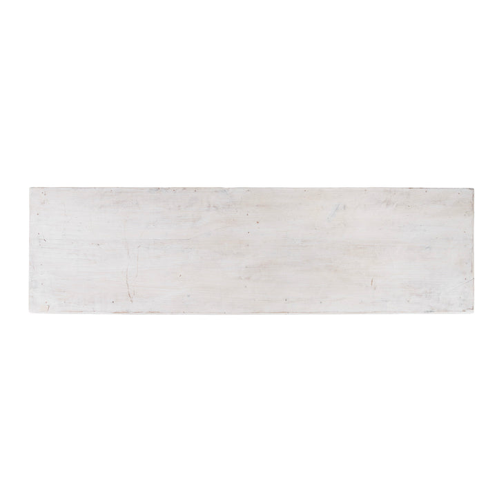 Top Down View Of Reclaimed Teakwood Console Table With Painted Finish | Indigo Antiques