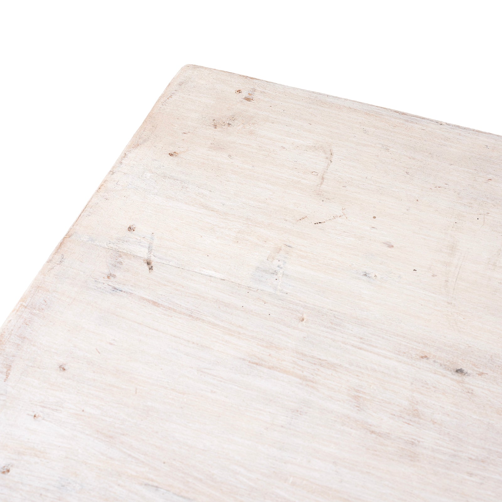 Corner Detail From Reclaimed Teakwood Console Table With Painted Finish | Indigo Antiques