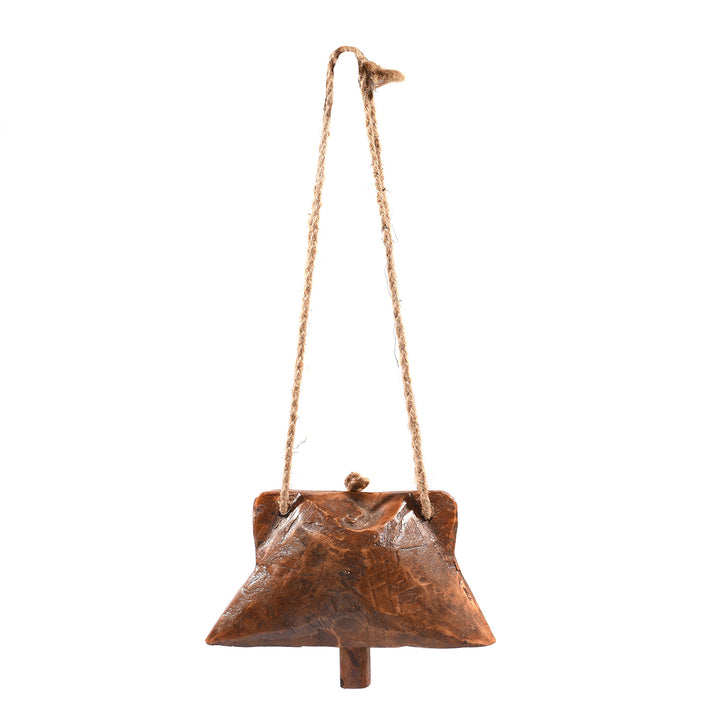 Carved Teak Cow Bell From Rajasthan - Early 20th Century | Indigo Antiques