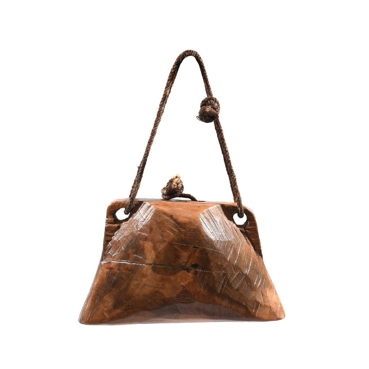 Carved Teak Cow Bell From Rajasthan - Early 20th Century | Indigo Antiques